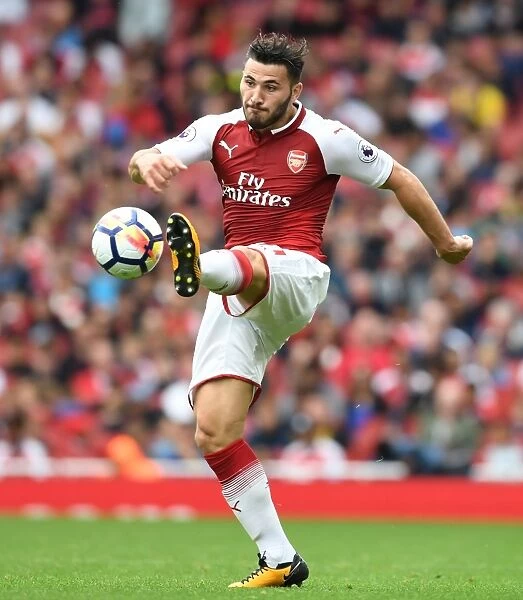 Sead Kolasinac: In Action Against AFC Bournemouth, Premier League 2017-18