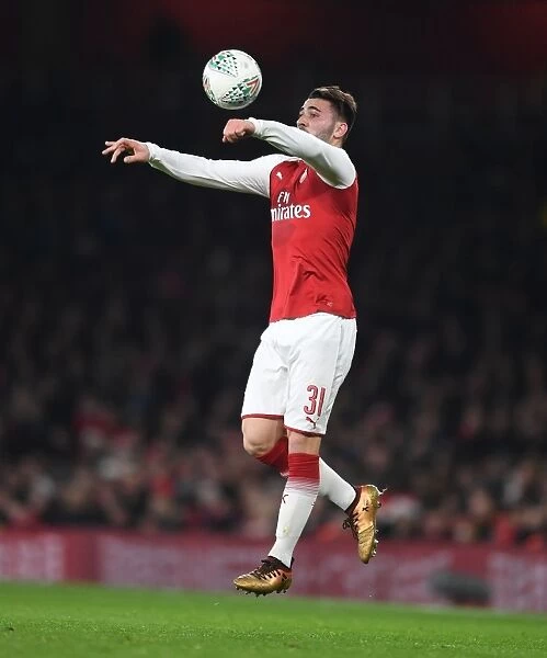 Sead Kolasinac in Action: Arsenal vs. West Ham United, Carabao Cup Quarterfinals