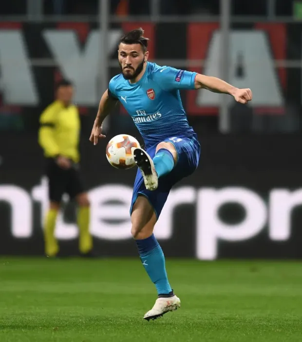 Framed Print : Sead Kolasinac in Action: Arsenal vs. AC Milan, UEFA Europa League Round of 16 (First Leg) Framed Print : Sead Kolasinac in Action: Arsenal vs. AC Milan, UEFA Europa League Round of 16 (First Leg)