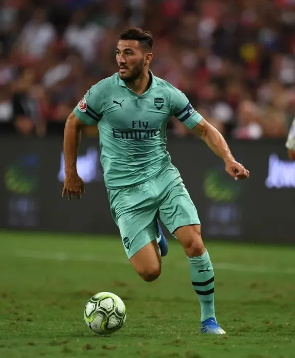 Framed Print : Sead Kolasinac in Action: Arsenal vs. Paris Saint-Germain, 2018 International Champions Cup, Singapore