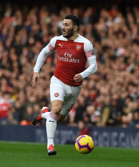 Framed Print : Sead Kolasinac in Action: Arsenal vs. Tottenham, Premier League 2018-19