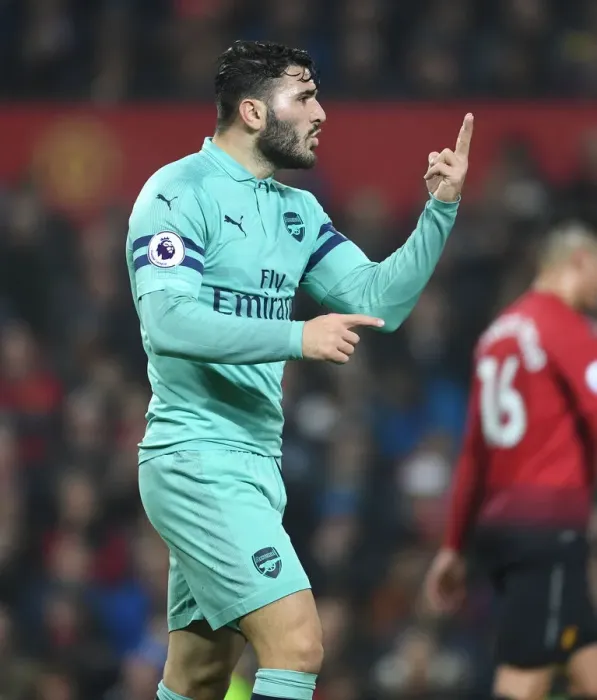 Framed Print : Sead Kolasinac in Action: Arsenal vs. Manchester United (2018-19)