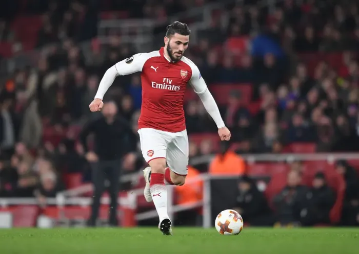 Framed Print : Sead Kolasinac in Action: Arsenal vs AC Milan, Europa League 2018