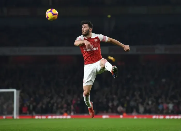 Framed Print : Sead Kolasinac in Action: Arsenal vs AFC Bournemouth, Premier League 2018-19