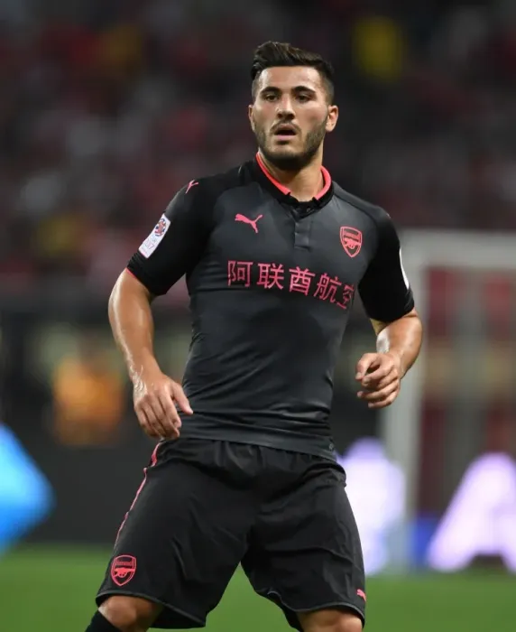 Framed Print : Sead Kolasinac in Action: Arsenal vs Bayern Munich, Shanghai 2017