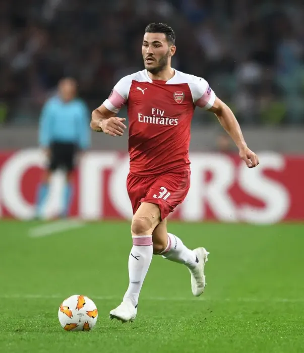Framed Print : Sead Kolasinac in Action: Arsenal vs Qarabag, UEFA Europa League 2018-19