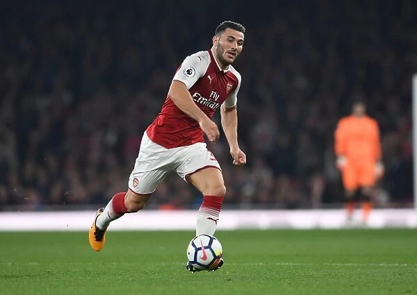 Sead Kolasinac: In Action for Arsenal Against West Bromwich Albion, Premier League 2017-18