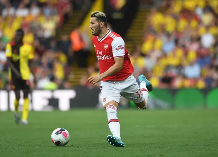 Framed Print : Sead Kolasinac in Action: Arsenal's Defensive Force Against Watford (2019-20) Framed Print : Sead Kolasinac in Action: Arsenal's Defensive Force Against Watford (2019-20)