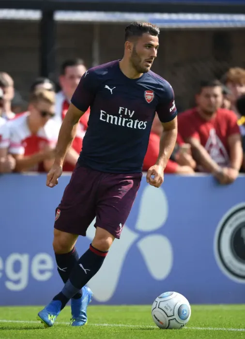 Framed Print : Sead Kolasinac in Action: Arsenal's Pre-Season Clash at Borehamwood (2018) Framed Print : Sead Kolasinac in Action: Arsenal's Pre-Season Clash at Borehamwood (2018)