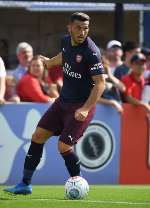 Framed Print : Sead Kolasinac in Action: Arsenal's Pre-Season Friendly against Borehamwood (2018)