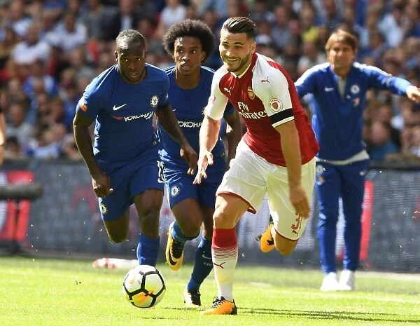 Sead Kolasinac Overpowers Victor Moses and Willian: Arsenal's FA Community Shield Victory Against Chelsea