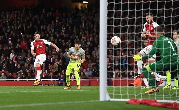 Sead Kolasinac Scores First Arsenal Goal (2017-18): Arsenal FC vs. 1. FC Koeln (UEFA Europa League)