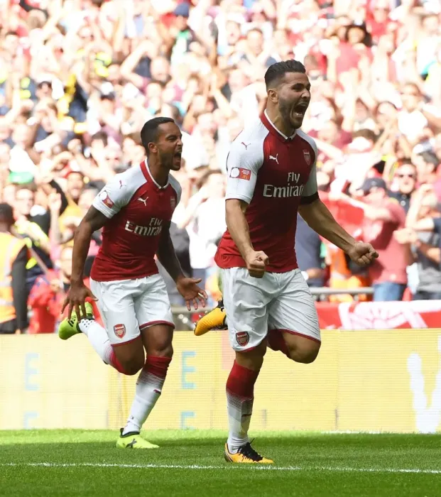 Framed Print : Sead Kolasinac Scores the Winner: Arsenal Triumphs in FA Community Shield over Chelsea Framed Print : Sead Kolasinac Scores the Winner: Arsenal Triumphs in FA Community Shield over Chelsea