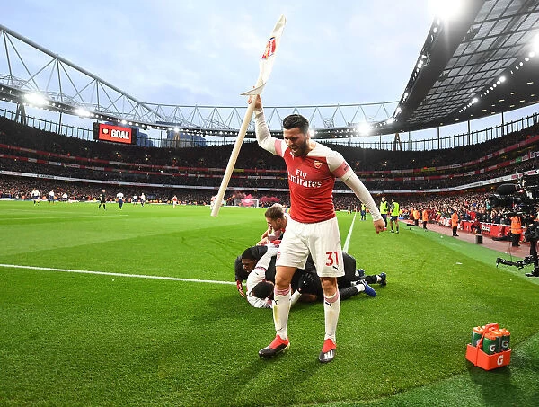 Sead Kolasinac's Euphoric Moment: Arsenal's Third Goal Against Tottenham Hotspur (2018-19)
