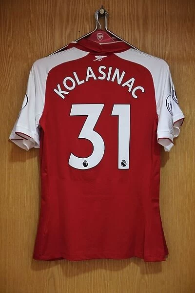 Sead Kolasinac's Hanging Shirt: Arsenal's Emirates Stadium Preparation (Arsenal v AFC Bournemouth, 2017-18)