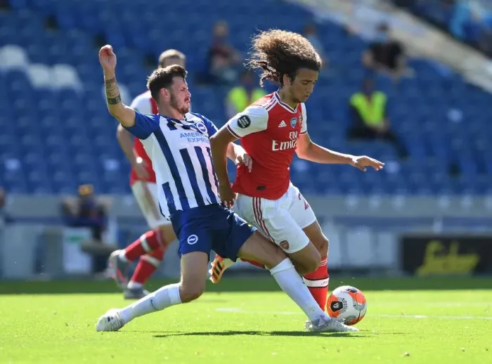 Framed Print : Empty Seats Showdown: Brighton vs. Arsenal (2019-20) - Football's Ghostly Arena