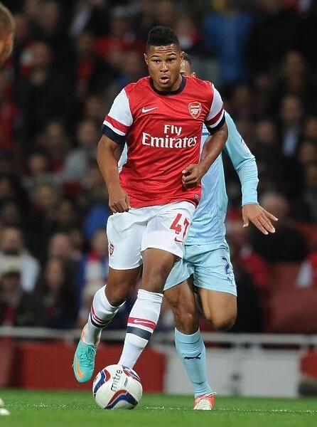 Serge Gnabry in Action for Arsenal against Coventry City - Capital One Cup 2012-13