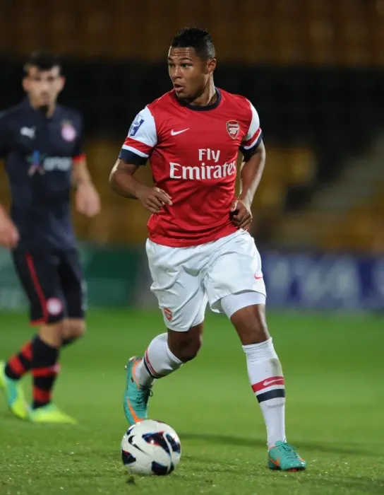 Framed Print : Serge Gnabry (Arsenal). Arsenal U19 0: 0 Olympiacos U19. NextGen Series Framed Print : Serge Gnabry (Arsenal). Arsenal U19 0: 0 Olympiacos U19. NextGen Series