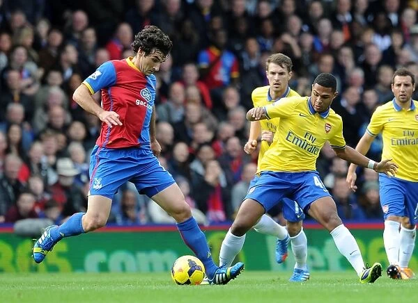 Serge Gnabry (Arsenal) Mile Jedinak (Palace). Crystal Palace 0: 2 Arsenal. Barclays Premier League