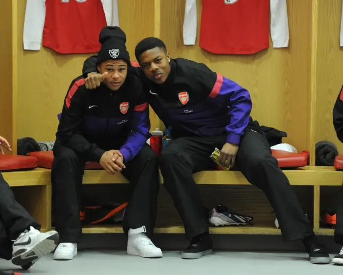 Framed Print : Serge Gnabry and Chuba Akpom (Arsenal). Arsenal U19 1: 0 CSKA Moscow U19. NextGen Series