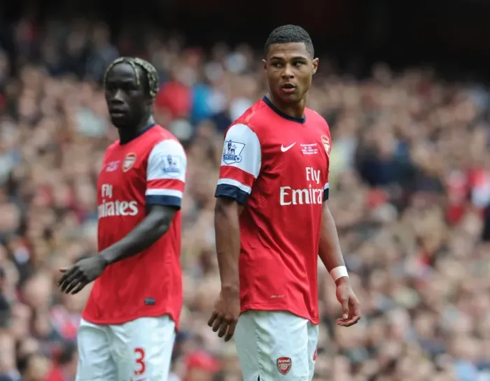 Framed Print : Serge Gnabry Scores for Arsenal in 3-1 Victory over Stoke City, Barclays Premier League, Emirates Stadium, September 22, 2013