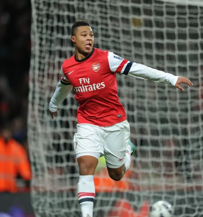 Framed Print : Serge Gnabry Scores for Arsenal U19 in NextGen Series Quarterfinals