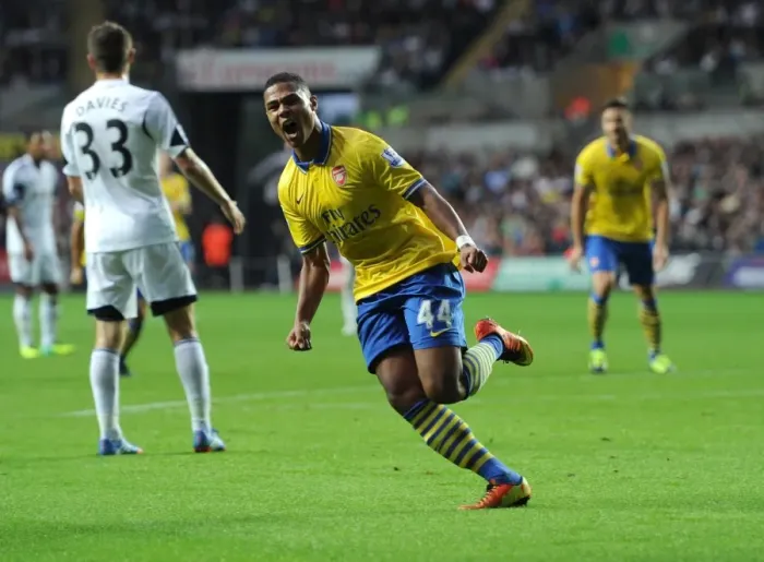 Framed Print : Serge Gnabry Scores First Arsenal Goal: Swansea City vs Arsenal, 2013-14 Season Framed Print : Serge Gnabry Scores First Arsenal Goal: Swansea City vs Arsenal, 2013-14 Season