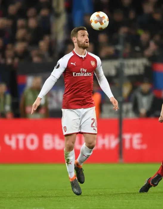 Framed Print : Shkodran Mustafi in Action: Arsenal vs. CSKA Moscow, UEFA Europa League Quarterfinals, Moscow, Russia (2018) Framed Print : Shkodran Mustafi in Action: Arsenal vs. CSKA Moscow, UEFA Europa League Quarterfinals, Moscow, Russia (2018)