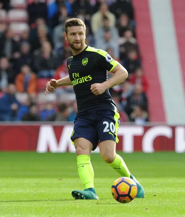 Framed Print : Shkodran Mustafi in Action: Sunderland vs Arsenal, Premier League 2016-17