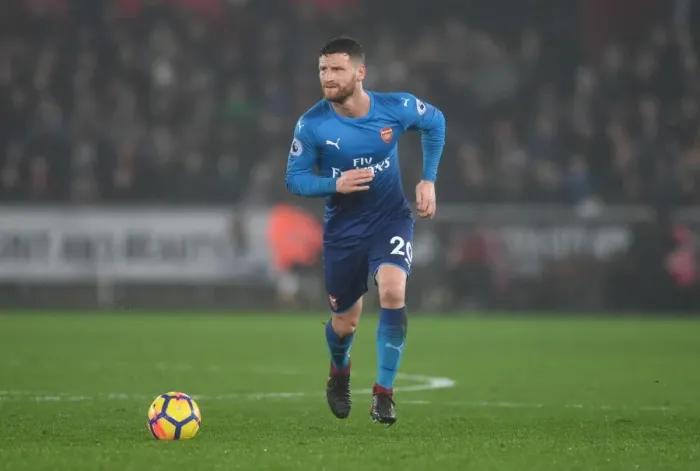 Framed Print : Shkodran Mustafi in Action: Swansea City vs Arsenal, Premier League 2017-18 Framed Print : Shkodran Mustafi in Action: Swansea City vs Arsenal, Premier League 2017-18