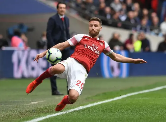 Framed Print : Shkodran Mustafi in Action: Tottenham Hotspur vs Arsenal FC, Premier League 2018-19 Framed Print : Shkodran Mustafi in Action: Tottenham Hotspur vs Arsenal FC, Premier League 2018-19