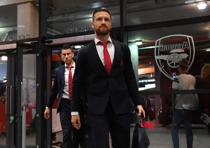 Framed Print : Shkodran Mustafi (Arsenal). Arsenal 3: 0 AFC Bournemouth. Premier League. Emirates Stadium Framed Print : Shkodran Mustafi (Arsenal). Arsenal 3: 0 AFC Bournemouth. Premier League. Emirates Stadium