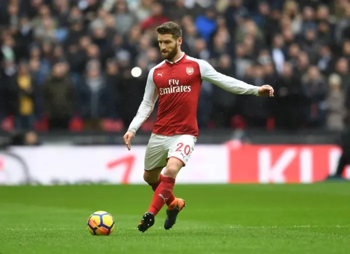 Framed Print : Shkodran Mustafi (Arsenal). Tottenham Hotspur 1: 0 Arsenal. Premier League. Wembley Stadium Framed Print : Shkodran Mustafi (Arsenal). Tottenham Hotspur 1: 0 Arsenal. Premier League. Wembley Stadium