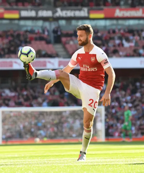 Framed Print : Shkodran Mustafi: Arsenal's Defensive Wall vs. Watford (2018-19)