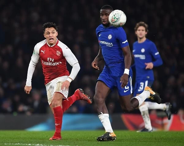 Showdown at Stamford Bridge: A Clash of Stars - Alexis Sanchez vs. Antonio Rudiger, Carabao Cup Semi-Final