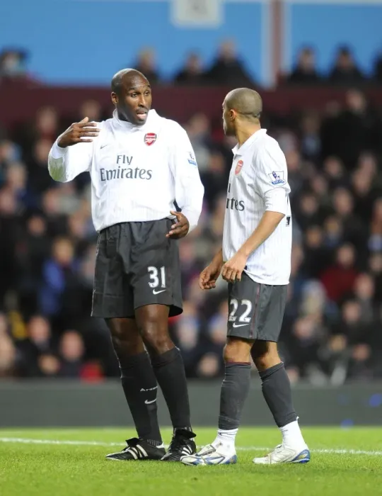 Framed Print : Silent Stalemate: Sol Campbell and Gael Clichy at Villa Park - Arsenal's Unbeaten Run Continues (0:0) Framed Print : Silent Stalemate: Sol Campbell and Gael Clichy at Villa Park - Arsenal's Unbeaten Run Continues (0:0)