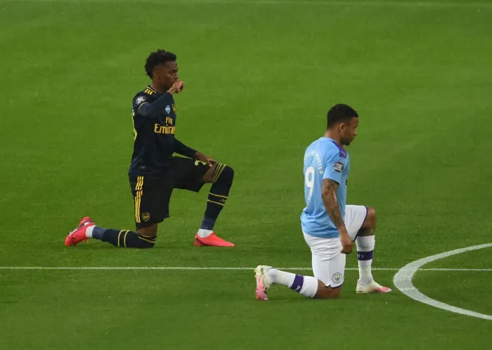 Framed Print : Silent Tribute: Manchester City vs. Arsenal - Premier League 2019-2020