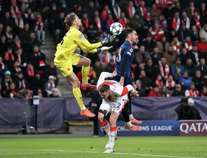 Framed Print : SK Slavia Praha v Arsenal FC - UEFA Champions League 2025 / 26 League Phase MD4 Framed Print : SK Slavia Praha v Arsenal FC - UEFA Champions League 2025 / 26 League Phase MD4