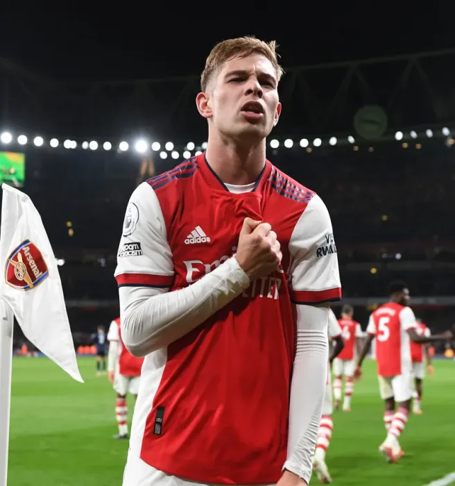 Framed Print : Smith Rowe Hat-Trick: Arsenal Triumphs Over Aston Villa (2021-22)