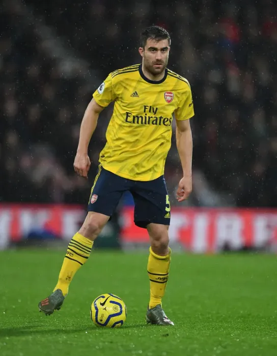 Framed Print : Sokratis in Action: Arsenal vs. AFC Bournemouth, Premier League 2019-20