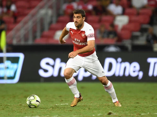 Sokratis in Action: Arsenal vs Atletico Madrid, International Champions Cup 2018