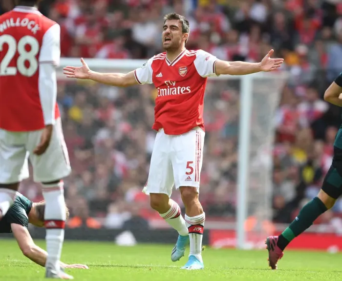 Framed Print : Sokratis in Action: Arsenal vs. Burnley, 2019-20 Premier League Framed Print : Sokratis in Action: Arsenal vs. Burnley, 2019-20 Premier League
