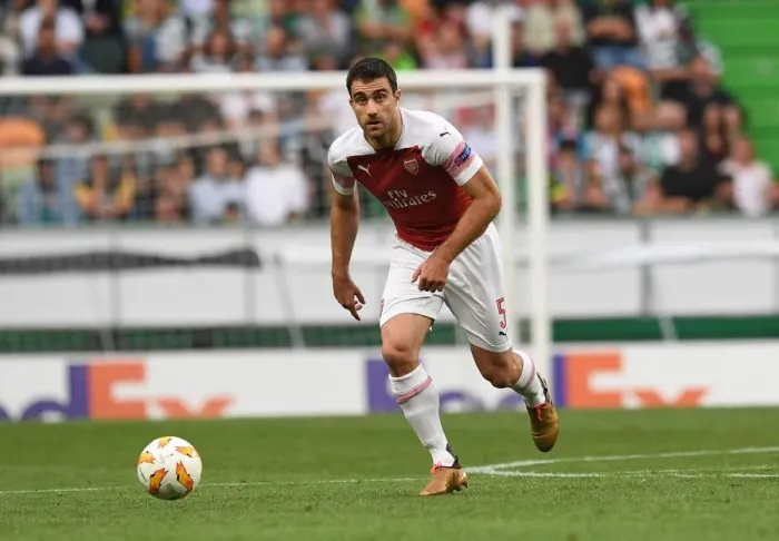 Framed Print : Sokratis in Action: Arsenal vs. Sporting CP - UEFA Europa League 2018-19 Framed Print : Sokratis in Action: Arsenal vs. Sporting CP - UEFA Europa League 2018-19