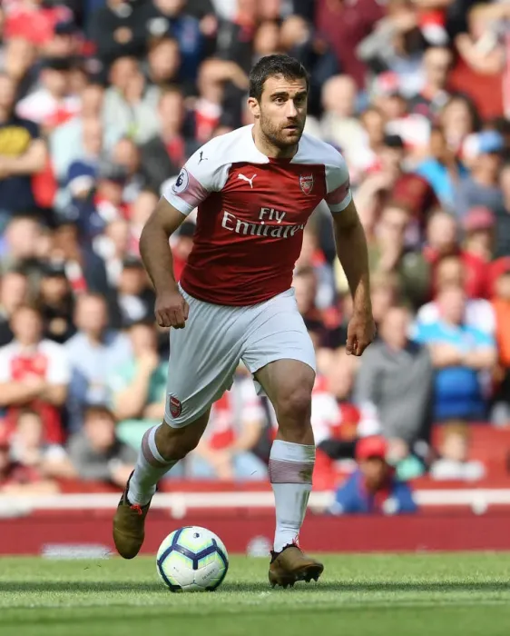 Framed Print : Sokratis in Action: Arsenal vs. West Ham United, Premier League 2018-19