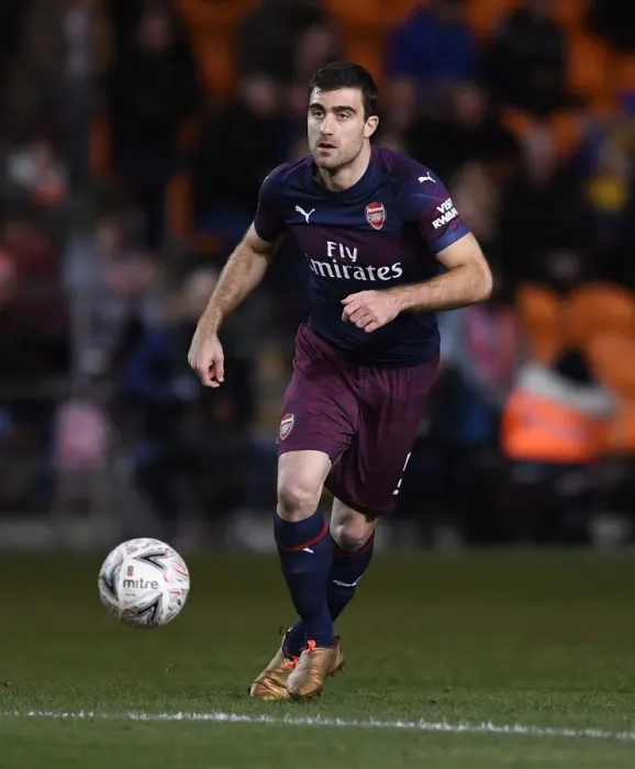 Framed Print : Sokratis of Arsenal in FA Cup Third Round Clash vs Blackpool Framed Print : Sokratis of Arsenal in FA Cup Third Round Clash vs Blackpool