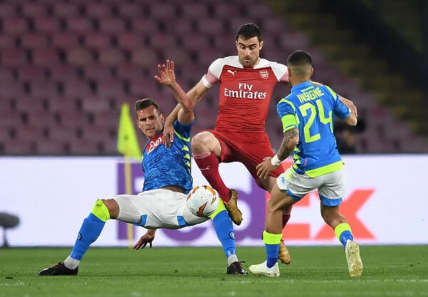 Sokratis Clashes with Milik and Insigne: Napoli vs. Arsenal - UEFA Europa League Quarterfinals