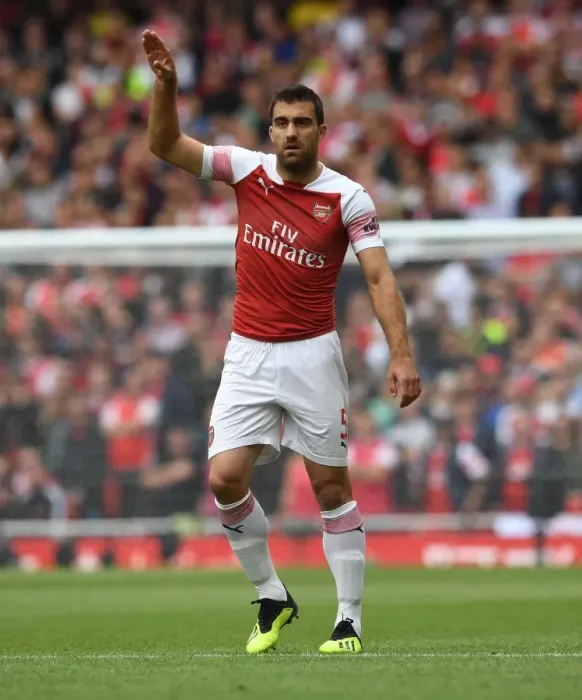 Framed Print : Sokratis Papastathopoulos in Action: Arsenal vs Manchester City, Premier League 2018-19