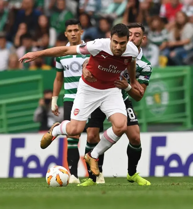 Framed Print : Sokratis vs Bruno Fernandes: Europa League Clash in Lisbon Framed Print : Sokratis vs Bruno Fernandes: Europa League Clash in Lisbon