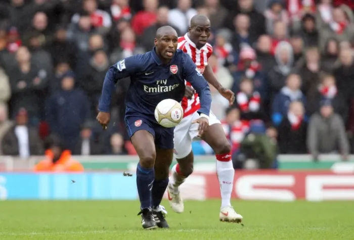 Framed Print : Sol Campbell vs. Mamady Sidibe: A FA Cup Battle at Britannia Stadium (3:1 in favor of Stoke) Framed Print : Sol Campbell vs. Mamady Sidibe: A FA Cup Battle at Britannia Stadium (3:1 in favor of Stoke)