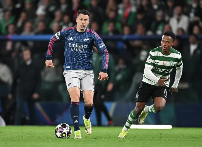 Framed Print : Sporting Clube de Portugal v Arsenal FC - UEFA Champions League 2025 / 26 Quarter-Final First Leg